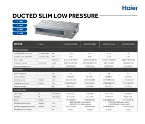 Slim Duct Low Pressure Multisplit - Com. - ENG