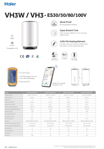 EWH VH3W/VH3 - Heating - ENG